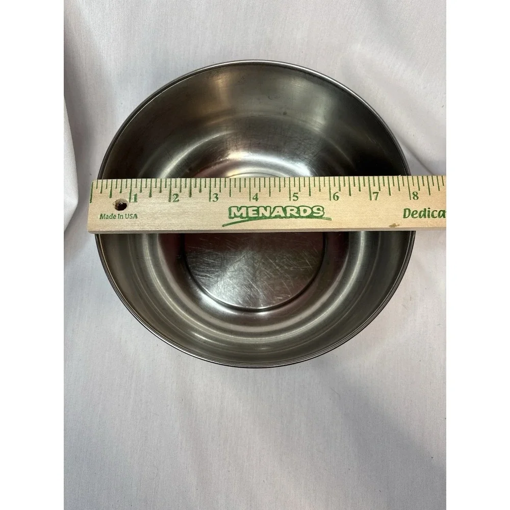 Stainless Steel Mixing Bowl 8‎ in Diameter Silver Solid